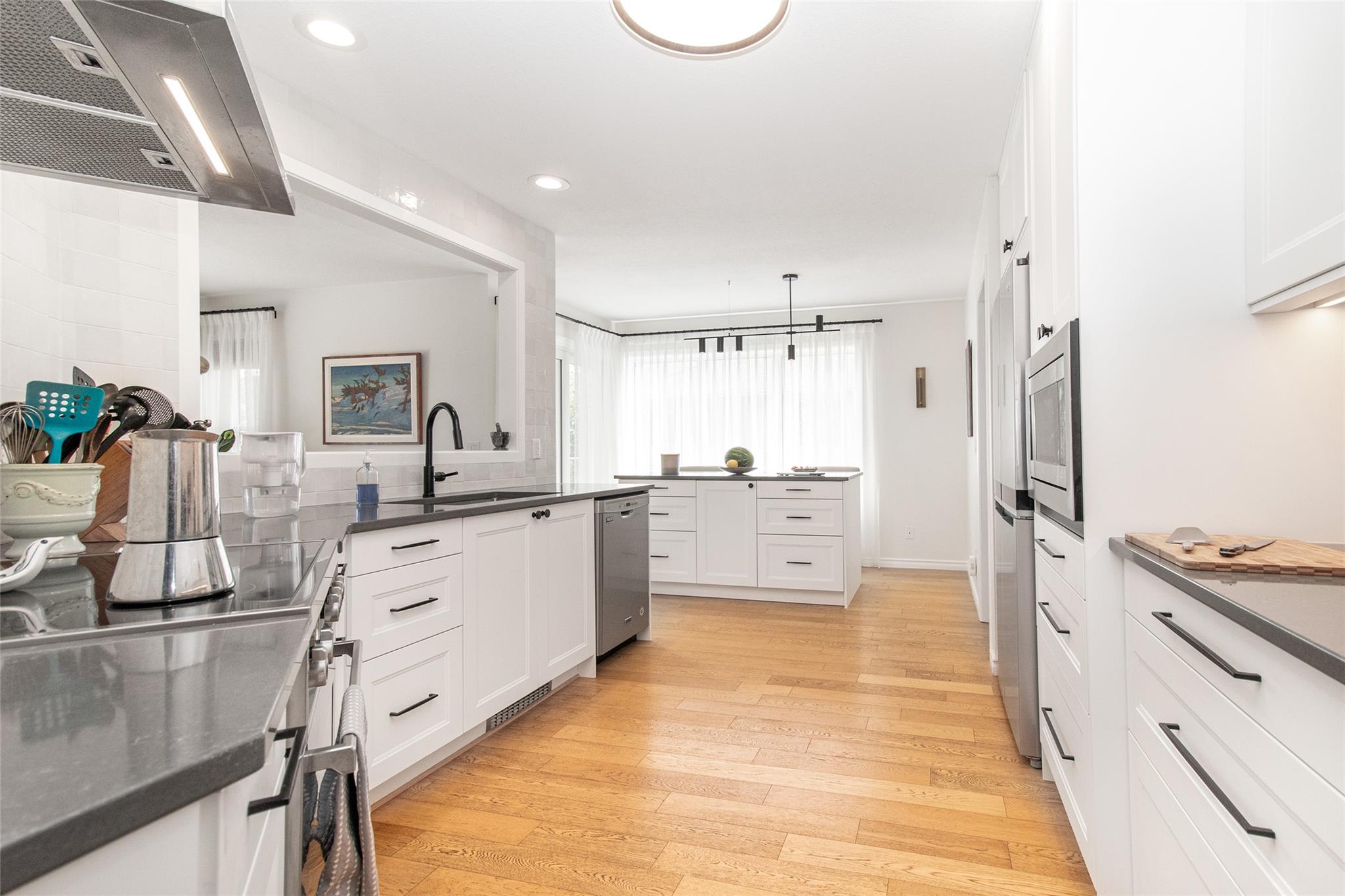 Bright modern kitchen interior in a SE Kelowna home